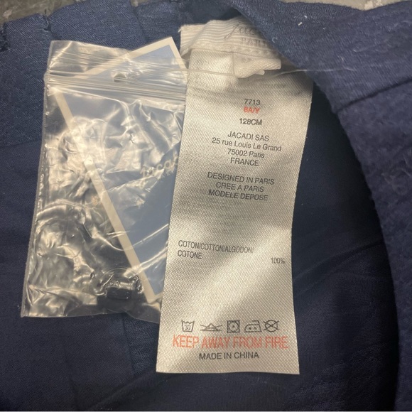 NWT Jacadi Paris Classic & Elegant Pleated Drop Waist Dress Navy Blue - Picture 14 of 14